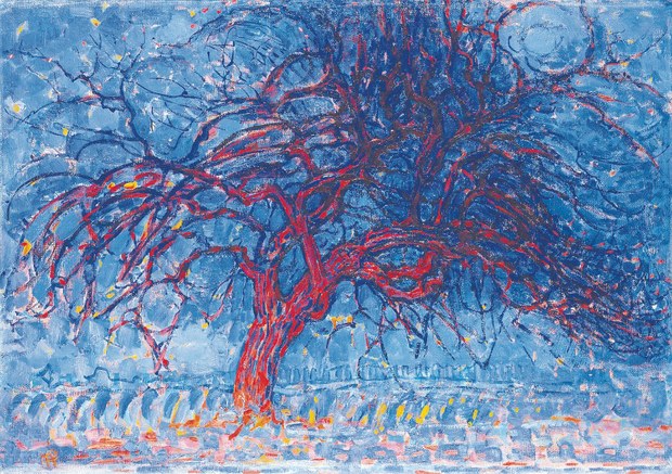  El árbol rojo, 1909, 70 cm × 99 cm, Museo municipal de La Haya.jpeg