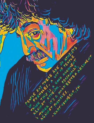 Vonnegut y los pozos de zorro Pintura de Brad Heckman.jpg
